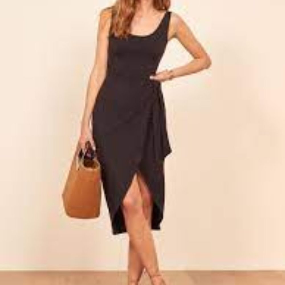 Reformation Kaila Knit Dress NWT in Black XS